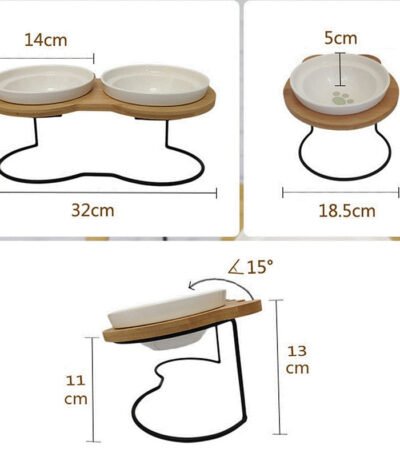 Gamelle Pour Chat Design En Céramique Et Hauteur – Coscar 1083